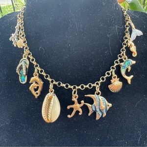 Handmade Ocean/Beach Themed Adjustable Charm Bracelet/ Anklet